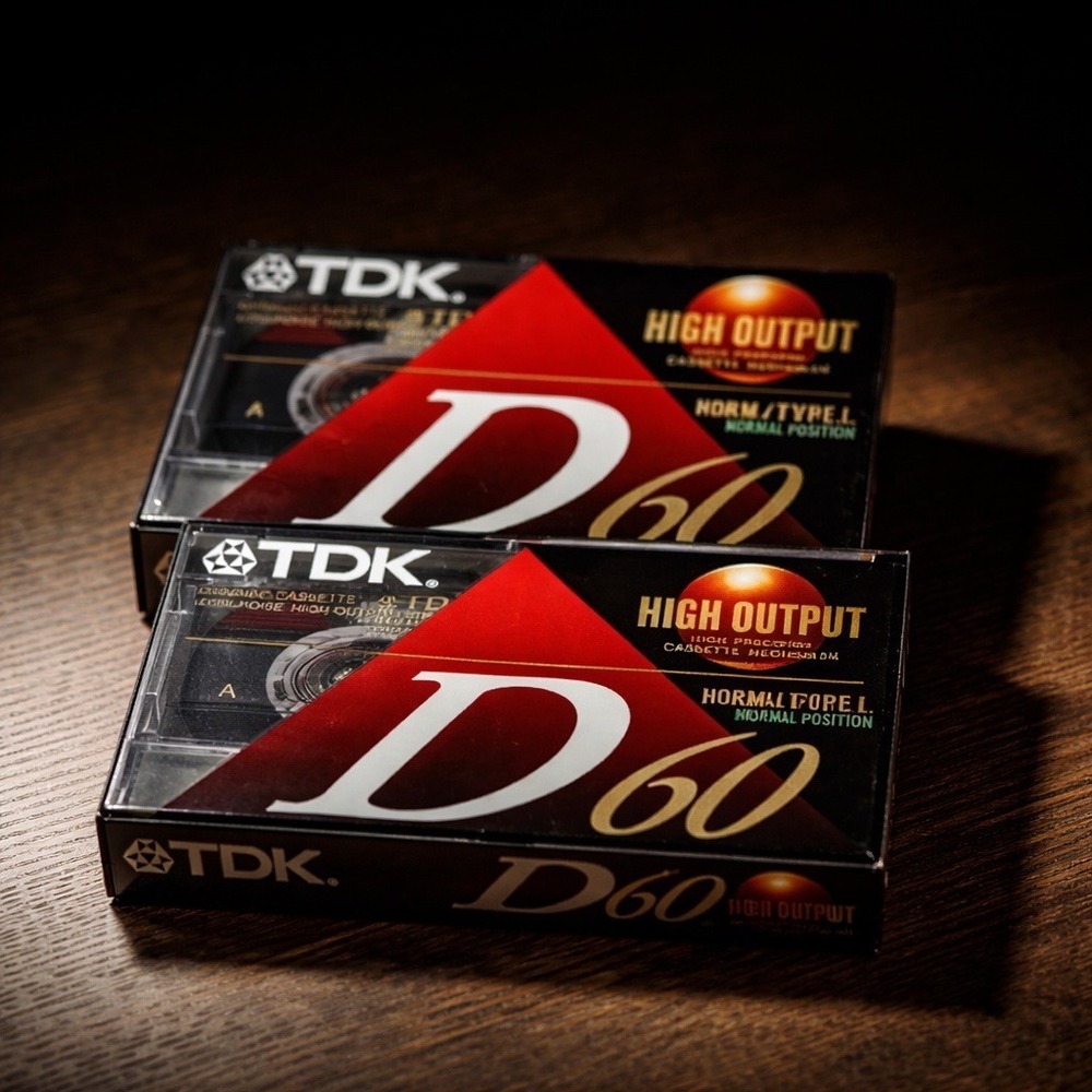 Lot of 2 TDK D60 High Output Normal Bias Type I 60 Minute Blank Audio Cassettes